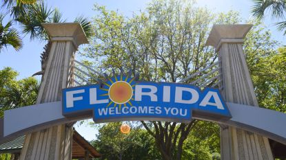 Florida welcome sign for DeSantis tax bill story
