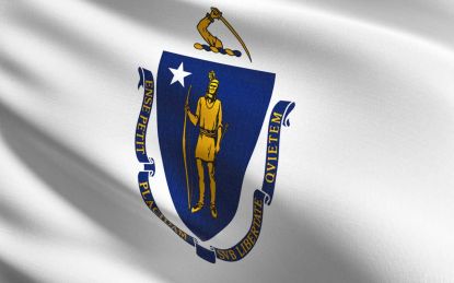 picture of Massachusetts flag for Massachusetts state tax guide